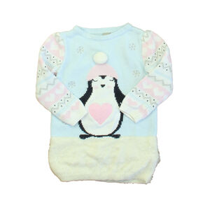 Tu Girls Blue | Pink Penguin Sweater Dress size: 18-24 Months